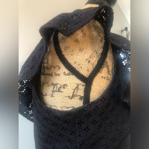 BLACK BANANA REPUBLIC ONE SHOULDER RUFFLE MIDI DRESS SIZE US 4 - Picture 5 of 11